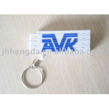 Key chain with folding ruler